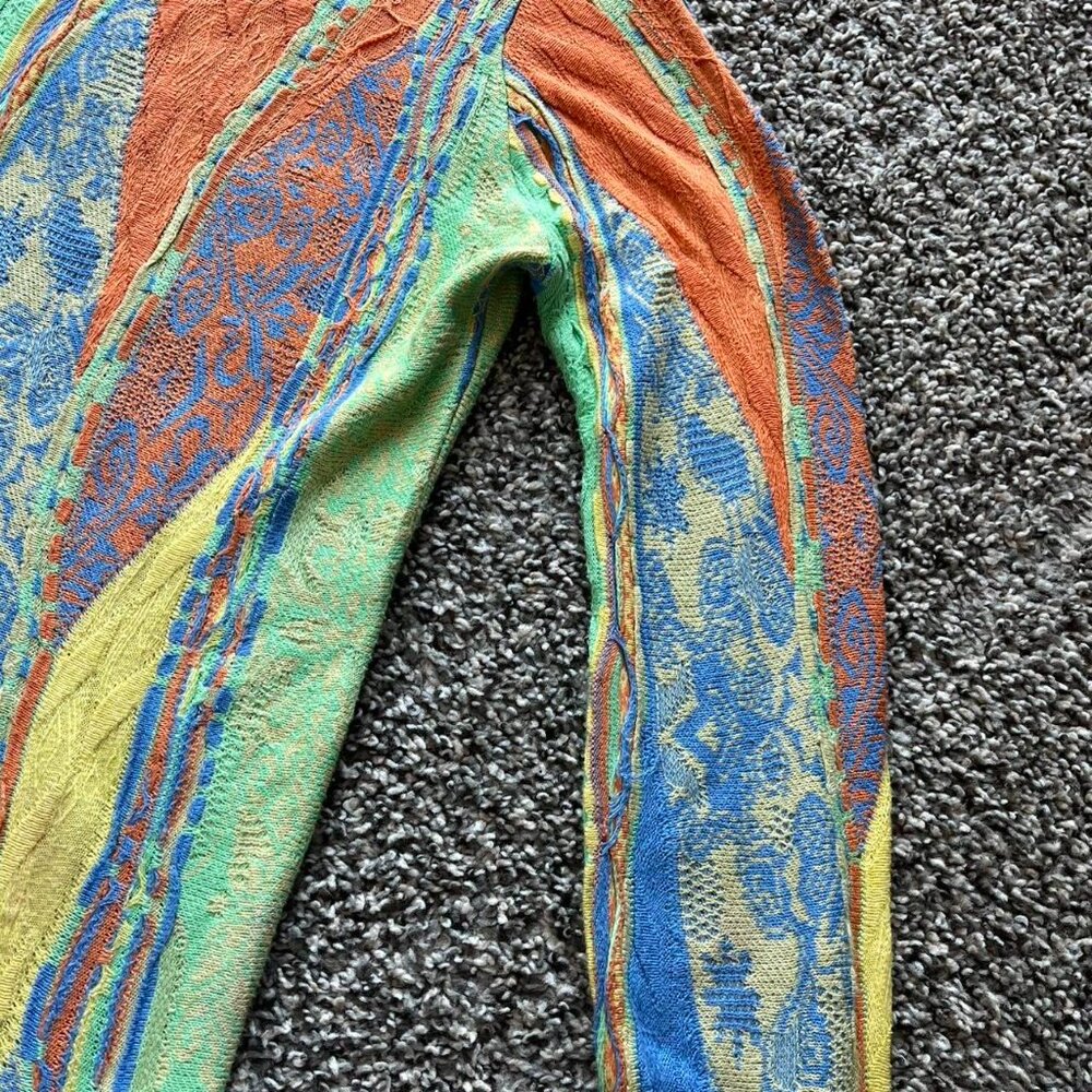 Zava Colorful Long Sleeve Top Womens Medium Boho Festival Coogi Retro Pullover - Picture 7 of 8